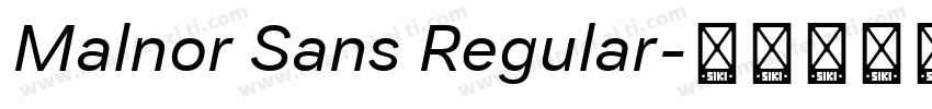 Malnor Sans Regular字体转换
